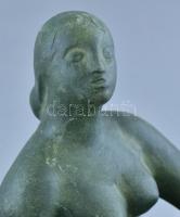 Id. Marosán László: Női akt. Terrakotta, jelzett, hibátlan, m:16cm