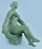 Id. Marosán László: Női akt. Terrakotta, jelzett, hibátlan, m:24cm