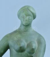 Id. Marosán László: Női akt. Terrakotta, jelzett, hibátlan, m:24cm