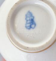 Óherendi virág mintás váza, kézzel festett porcelán, jelzett, hibátlan, m:8,5cm