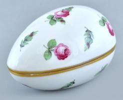 Herendi, Óherendi porcelán tojás. Kézzel festett, jelzett, kis kopással. 11 cm