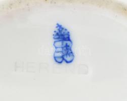 Herendi, Óherendi porcelán tojás. Kézzel festett, jelzett, kis kopással. 11 cm