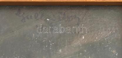 Gallé Tibor (1896-1944): Falu részlet, 1926. Olaj, vászon, jelzett, 48,5x67cm. Üvegezett, kissé sérü...