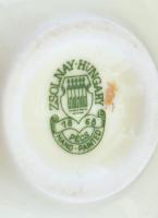 Zsolnay pillangó mintás vázácska. Kézzel festett, jelzett, hibátlan. 8 cm