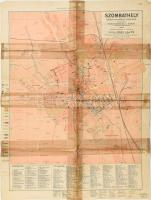 1928 Szombathely rendezett tanácsú város térképe, 1:10.000, kiadja: Nagy Lajos, Bp., M. Kir. Állami Térképészet, javított, megviselt állapotban, bejegyzésekkel, 47x63 cm