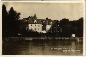 1929 Pöstyén, Piestany; Pohlad na Royal / Royal vom Strand gesehen / Royal szálloda a strandról nézve / view of the hotel from the beach (EK)