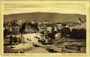 Sofia, Sophia, Sofiya; Maria-Luisa-Strasse / street view, tram (EK)