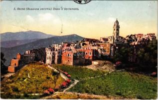 1937 Sanremo, San Remo; Bussana vecchia, Dopo il terremoto / old Bussana after the earthquake (Rb)