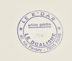 Joseph Kádár (1936-2019): Fények. Szitanyomat, papír, jelzett, 96/100 számozással. Hátoldalon a művé...