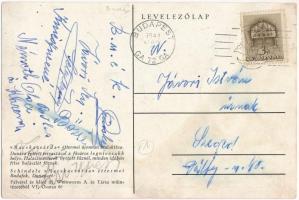 1933 Budapest I. Tabán, Szarvas tér. Linóleum metszet s: Körmendi-Muraközi László (EK)