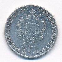 Ausztria 1861A 1/4Fl Ag T:3 ph, karc, ü.
Austria 1861A 1/4 Florin Ag C:F edge error, scratched, din...