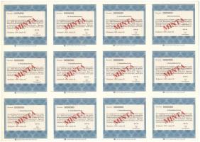 Budapest 1992. "Bizományi Kereskedőház és Záloghitel Rt." kitöltetlen, névre szóló részvén...