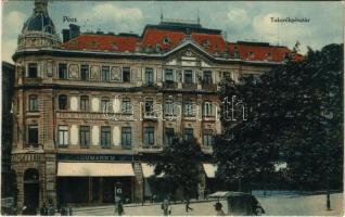 1918 Pécs, Takarékpénztár, Neumann M. üzlete