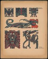 1914 Nagy Sándor szecessziós grafikák, Fantáziás mütyürkék, részlet a Díszítő Művészetből