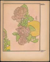 1914 Rippl-Rónai József (1861-1927): Virágtanulmány. Litográfia, papír, a Díszítő Művészet melléklete, 20×15,5 cm