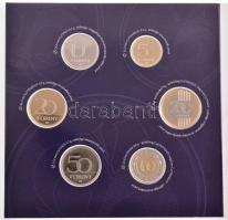 2021. 5Ft Cu-Ni-Zn "75 éves a Forint" (6xklf) + 5Ft-200Ft (6xklf) forgalmi szett dísztokba...