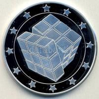 DN "Eurófantáziák-Rubik kocka" Ag emlékérem, 20,7g T:PP Csak 2000db! Tanúsítvánnyal! R!