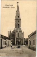 Ebenfurt, Ebenfurth; Schlossgasse und Kirche / castle street and church