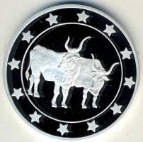 DN "Eurófantáziák-Szürkemarha" Ag emlékérem, 20,7g T:PP Csak 2000db! Tanúsítvánnyal! R!