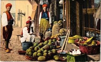 Sarajevo, Carsija / shop, market + "K.und K. MILIT. POST BANJALUKA"