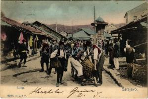 1904 Sarajevo, Carsija / shop, market + K.und K. MILIT. POST ILIDZE (Rb)