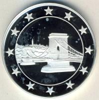 DN "Eurófantáziák-Lánchíd" Ag emlékérem, 20,7g T:PP Csak 2000db! Tanúsítvánnyal! R!