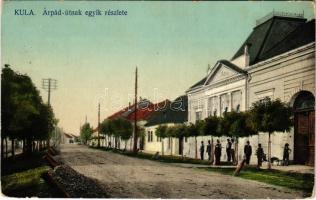 1911 Kula, Bács-Kula; Árpád útnak egyik részlete. Schröder kiadása / street view (EK)