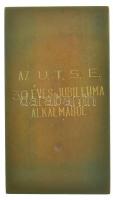 1938. "Budapesti Labdarúgó Alszövetség" Br plakett zománcozott BLASZ-címer rátéttel, hátol...