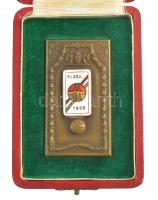 1938. "Budapesti Labdarúgó Alszövetség" Br plakett zománcozott BLASZ-címer rátéttel, hátol...