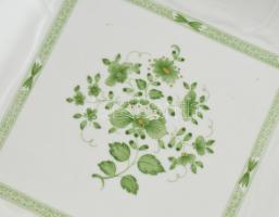 Hollóházi Erika porcelán étkészlet. 6 személyes, kézzel festett, jelzett, egy két minimális kopással