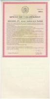 Budapest 1995. "Kincstári Takarékjegy" kitöltetlen takarékjegy 100.000Ft-ról, "MINTA&...