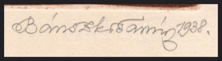 Bánszki Tamás (1892-1971): Pipázó magyar, 1938. Rézkarc, papír. Jelzett. 24,5x19,5 cm