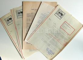 1943 6 db mozival kapcsolatos irat, engedély