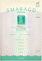 ~1993. Smaragd betétjegy a Magyar Hitelbank Rt. kitöltetlen betétjegy 10.000Ft-ról, MINTA felülbélyegzéssel, 000-ás sorszámmal T:I