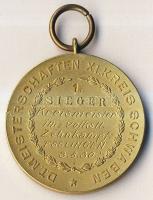 Német Birodalom/Weimari Köztársaság 1930. "Nemzeti Tízpróba" aranyozott Br díjérem T:2