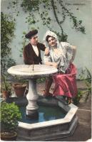 Tipos andaluces / Andalusian folklore, romantic couple in traditional costumes. Purger & Co. Photochromiekarte Nr. 9417. (EM)