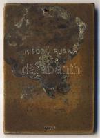 1939. "Műegyetemi Lövészegyesület" szögletes Br plakett. Szign.Szoboszlay T:2/3 ly