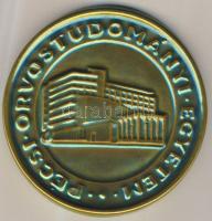 DN "Pécsi orvostudományi Egyetem" Zsolnay porcelán plakett, mázas T:1