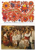20 db MODERN magyar népviseletes motívum képeslap / 20 modern Hungarian folklore motive postcards