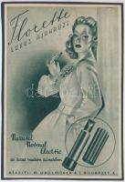 cca 1920-1940 Debreceni Szabó István (1905-1990): Florette luxus ajakrúzs, reklám nyomtatvány kartonra kasírozva, 15x10 cm