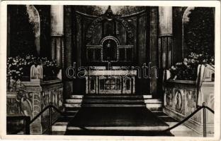 1940 Krasznahorkaváralja, Krásnohorské Podhradie; Andrássy mauzóleum, belső. Fuchs József kiadása / mausoleum, interior (EK)