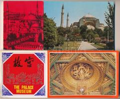 3 db MODERN külföldi képeslapfüzet / 3 modern postcard booklets: Taj Mahal, Turkey, Beijing Palace Museum