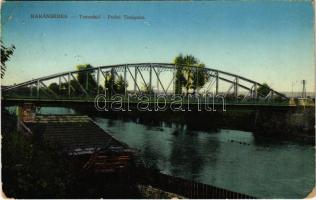 1912 Karánsebes, Caransebes; Temes híd. W.L. Bp. 1470. / Podul Timisului / Timis river bridge (EB)