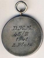 Német 3. Birodalom 1941. "Német Amatőr Biliárd Szövetség" Ag díjérem 9g T:2/3