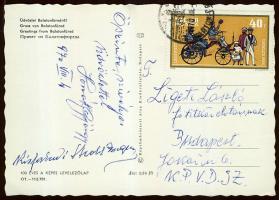 1970 Kisfaludi Stróbl Zsigmond szobrász által aláírt képeslap