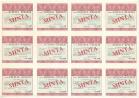 Győr 1991. "Global T.H. Befektetési és Kereskedelmi Részvénytársaság" "MINTA" tö...