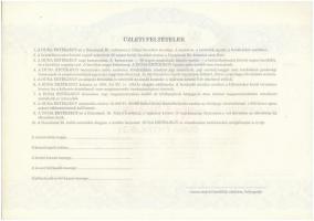 ~1990. "Dunabank Rt. - Duna Befektetési és Forgalmi Bank Rt." "MINTA" értékjegy ...