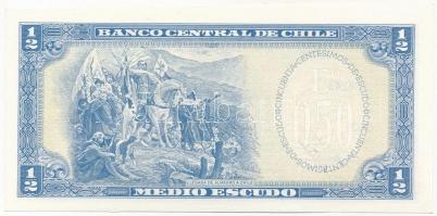 Chile 1962-1975. 1/2E ferdén vágott T:I
Chile 1962-1975. 1/2 Escudo cut obliquely C:UNC
Krause P#1...