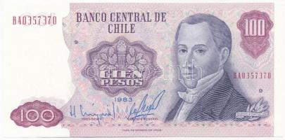 Chile 1983. 100P T:I- Chile 1983. 100 Pesos C:AU Krause P#152