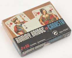 Rummy, bridge és canasta, német kártya, bontatlan csomagolásban, 2x55lap, 10x13cm